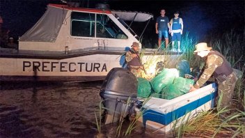Secuestran más de 320 kilos de cogollos de marihuana en la margen del río Paraná
