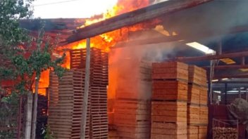 Se incendió un aserradero: investigan qué originó el fuego