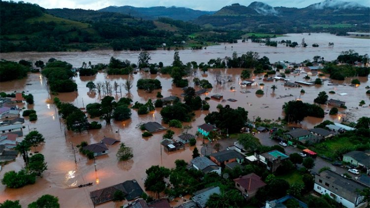Se rompió una represa en el sur de Brasil por las intensas lluvias