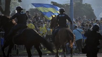 Incidentes con los hinchas de Rosario Central en el arribo a su estadio para enfrentar a Mineiro