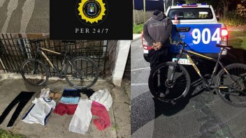 Saltó una reja para robar una bicicleta en Paraná y quedó detenido