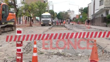 La intendenta Rosario Romero supervisó la repavimentación de calle La Paz