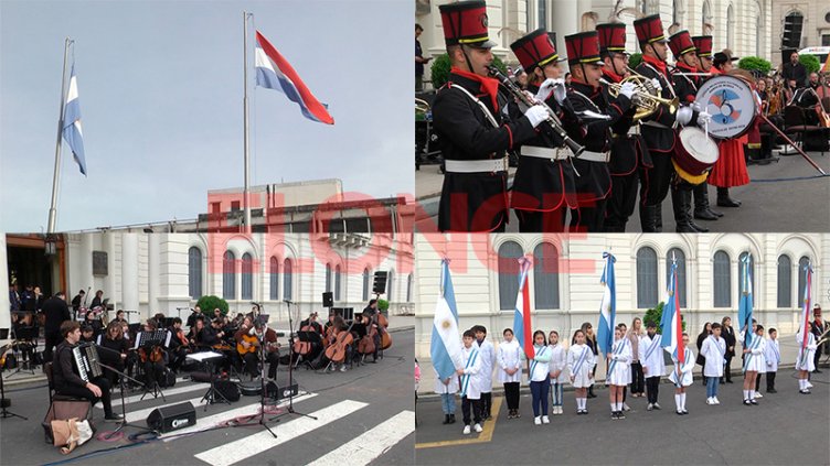 Con emoción, se celebró el Día del Himno Nacional Argentino en plazas de Paraná