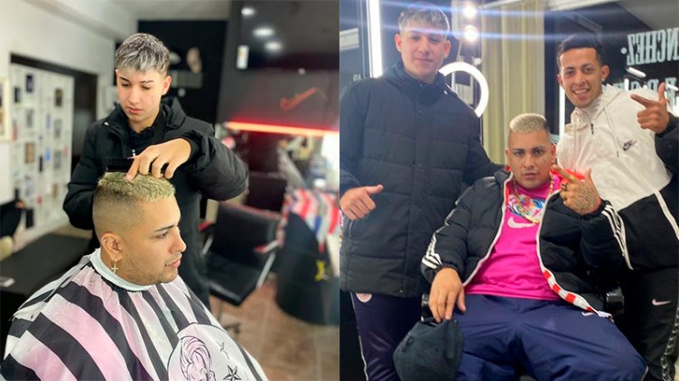 Callejero Fino visitó Crespo y se cortó el pelo en una barbería: 