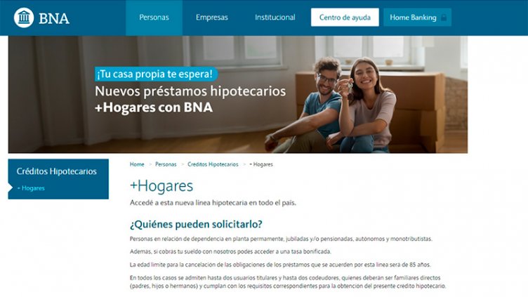 Créditos Hipotecarios: ya se puede calificar para los préstamos del Banco Nación