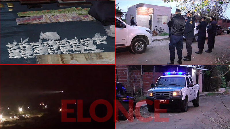 Múltiples allanamientos, detenidos y secuestro de armas y drogas en Paraná