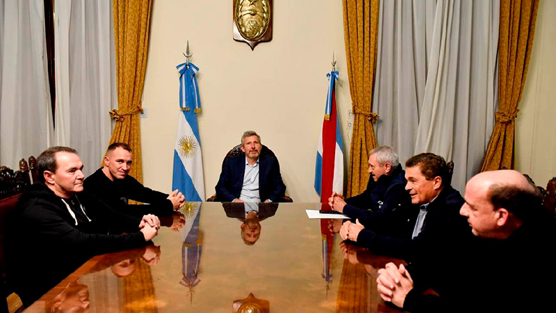 Rogelio Frigerio, Mariano Werner, Omar Martínez y autoridades de la ACTC.