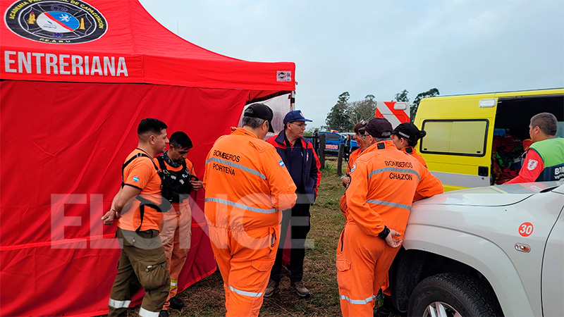 Búsqueda de Loan: bomberos entrerrianos participan con canes de los rastrillajes