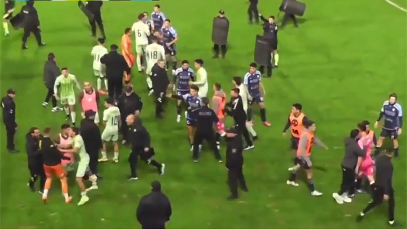 Video Golpes Y Corridas En Una Pelea Entre Jugadores En Un Partido De