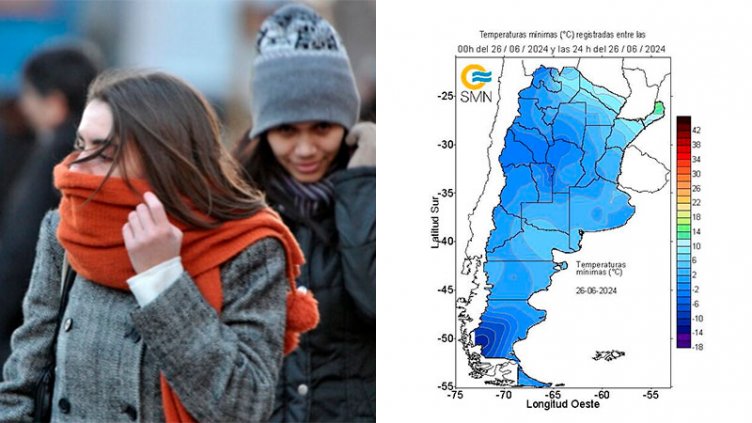 Un sector de Argentina registró las temperaturas más bajas del planeta