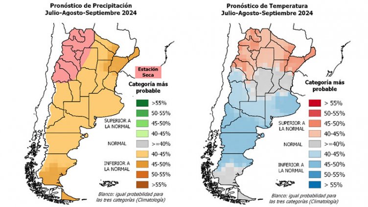 Lluvias y temperaturas: el pronóstico para el invierno e inicio de la primavera