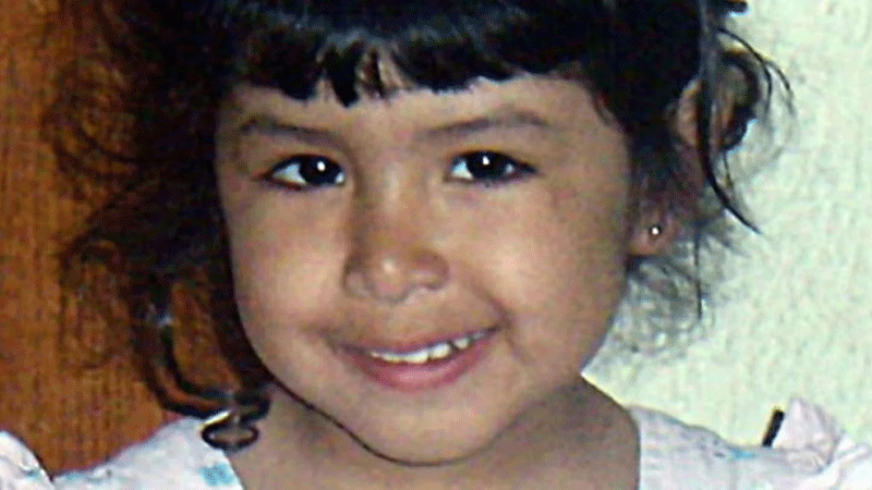 La pequeña que se extravió en septiembre de 2008.
