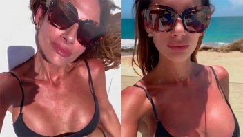 Alessandra Rampolla lució bikini negro desde unas playas paradisíacas