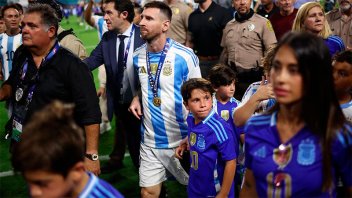 El tierno momento de Messi con sus hijos tras ser campeón de la Copa América
