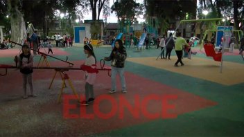 Las infancias disfrutaron de juegos en la Plaza Sáenz Peña