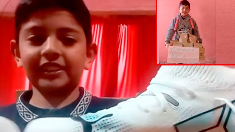 Niño entrerriano vendió pochoclos para comprar botines y contó cuál es su sueño