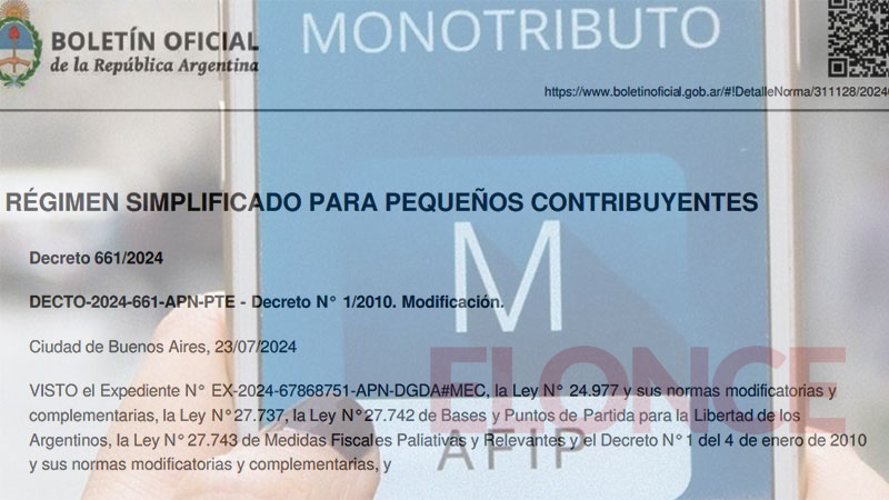 Oficializaron cambios en el monotributo: el decreto y cómo quedan las escalas