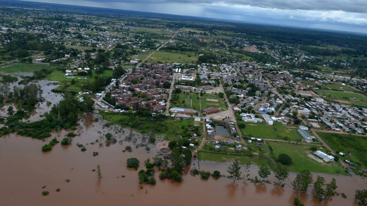 Impactantes Imágenes Aéreas De La Inundación En Concordia Primer Plano 