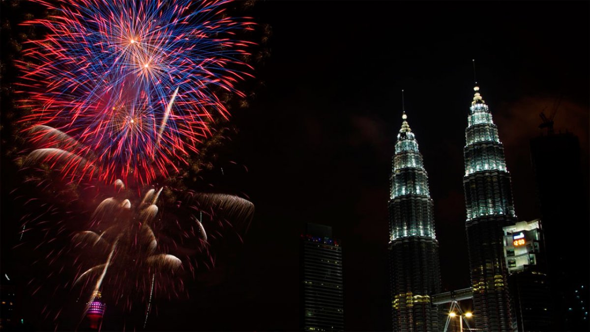 Fuegos artificiales en Malasia, Petronas Twin Towers