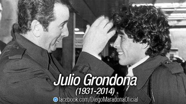 El homenaje de Maradona a Grondona.