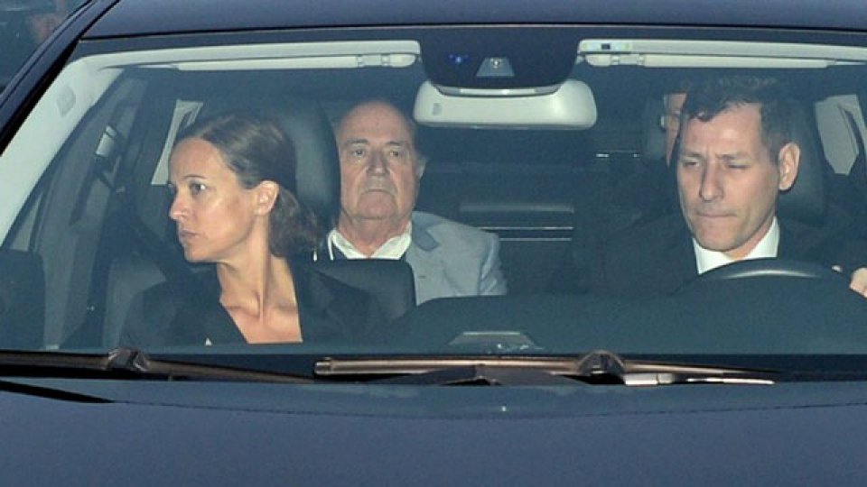 Blatter, en su llegada a Ezeiza.