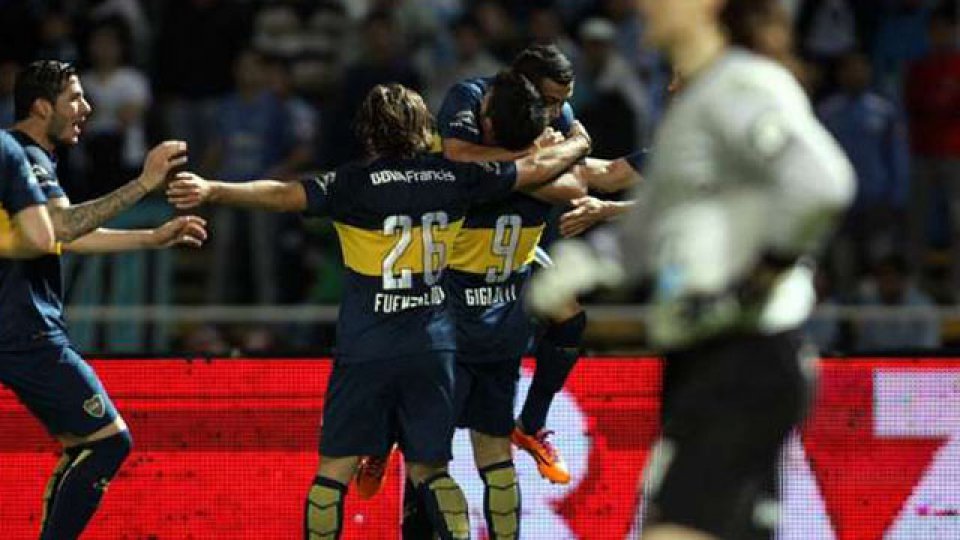 El esperado festejo de los jugadores de Boca.