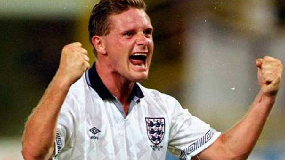 Paul Gascoigne, en la selección inglesa.