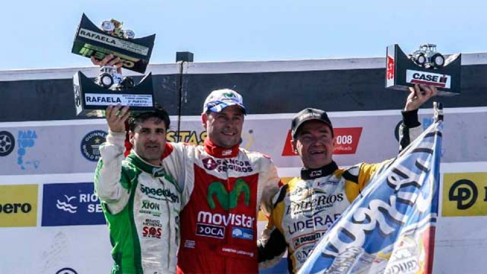 El Gurí, en el podio de Rafaela.