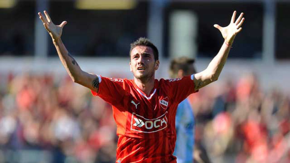 Mancuello festeja su gol.