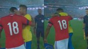 El gesto de Neymar: tras la lesión, saludó a Zúñiga y lo abrazó