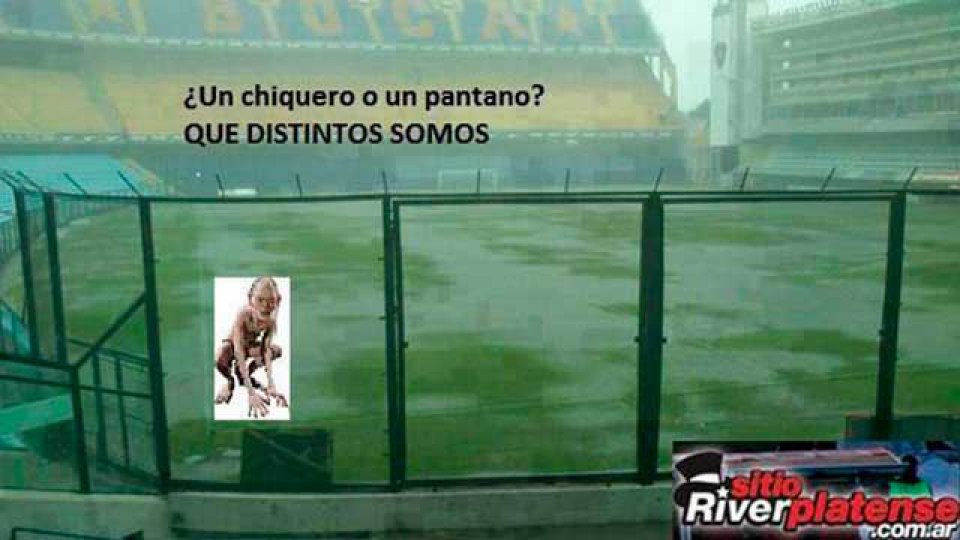 Las cargadas de River a Boca por los problemas en la Bombonera.