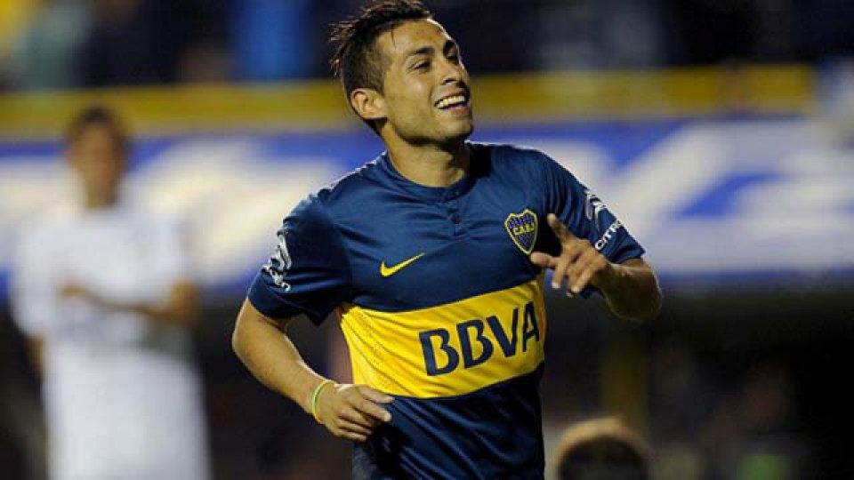 Carrizo convirti&oacute; su primer gol con la camiseta de Boca.