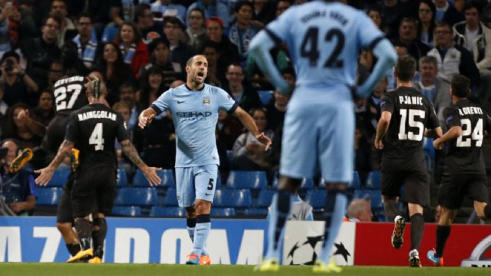 Zabaleta se lamenta el empate del conjunto italiano.