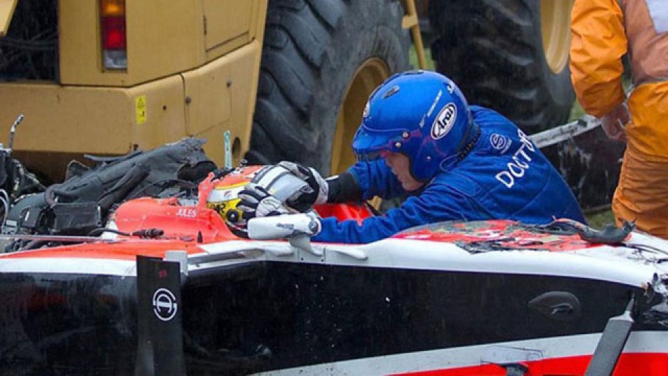 Jules Bianchi sufrió un grave accidente durante el Gran Premio de Japón.