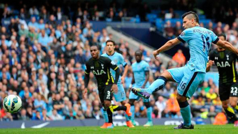 Agüero, vital para el City en el duelo ante Tottenham.