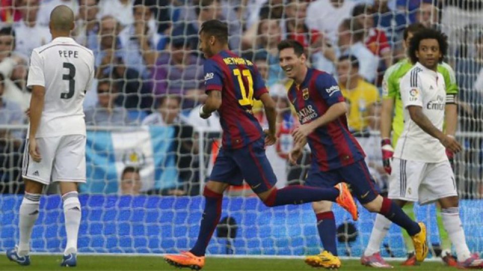 Neymar a los 4 minutos abri&oacute; la cuenta en el Santiago Bernab&eacute;u.