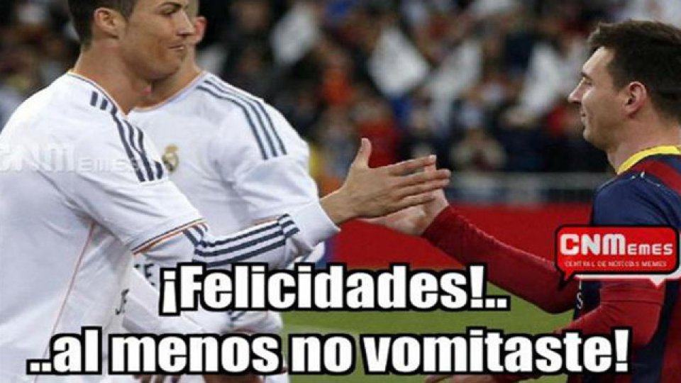 Aparecieron los afiches madrilistas contra el Barcelona y Messi.