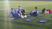 Lionel Messi y Carlos Tevez ya entrenan con la Selección en Londres