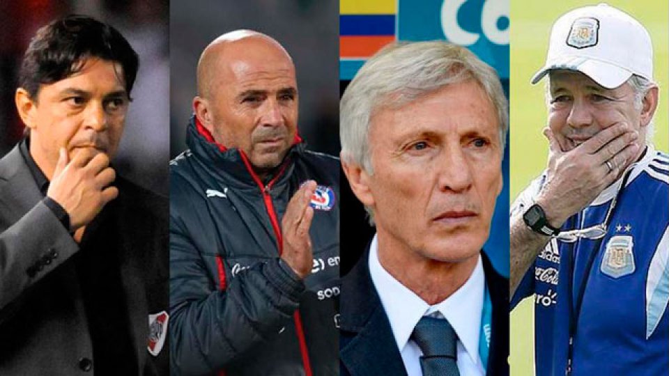 CANDIDATOS. Gallardo, Sampaoli, Pekerman y Sabella.