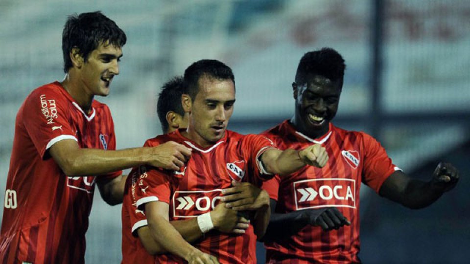 El festejo de los jugadores de Independiente.