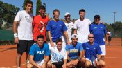 El equipo de Copa Davis empezó a entrenarse, con la colaboración de Del Potro