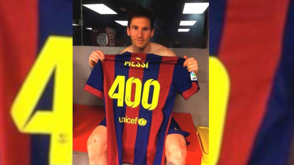 Lionel Messi llegó a la increíble marca de 400 goles.
