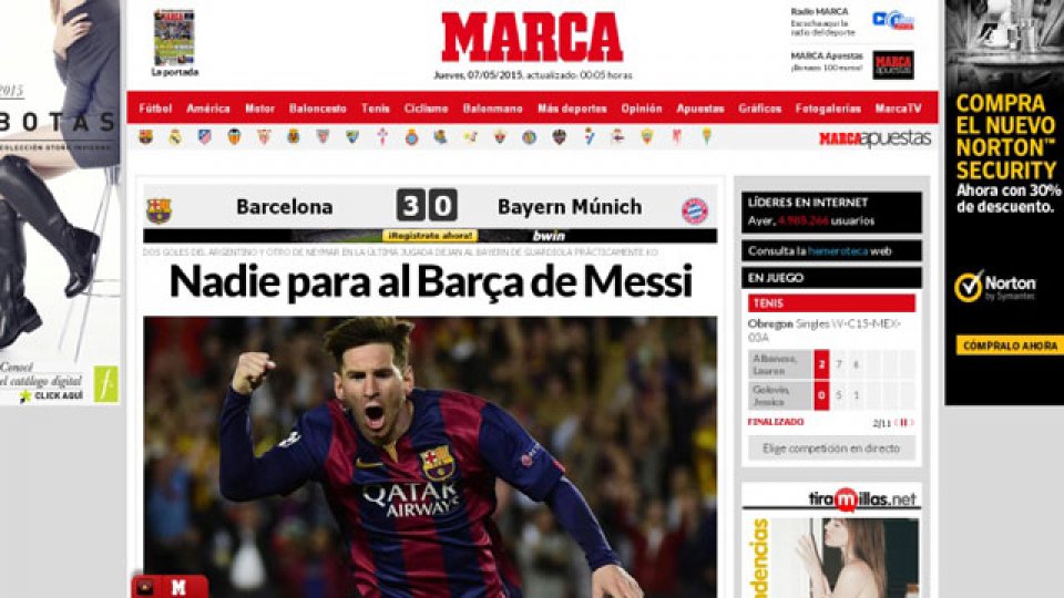 fue tapa en los principales medios europeos.