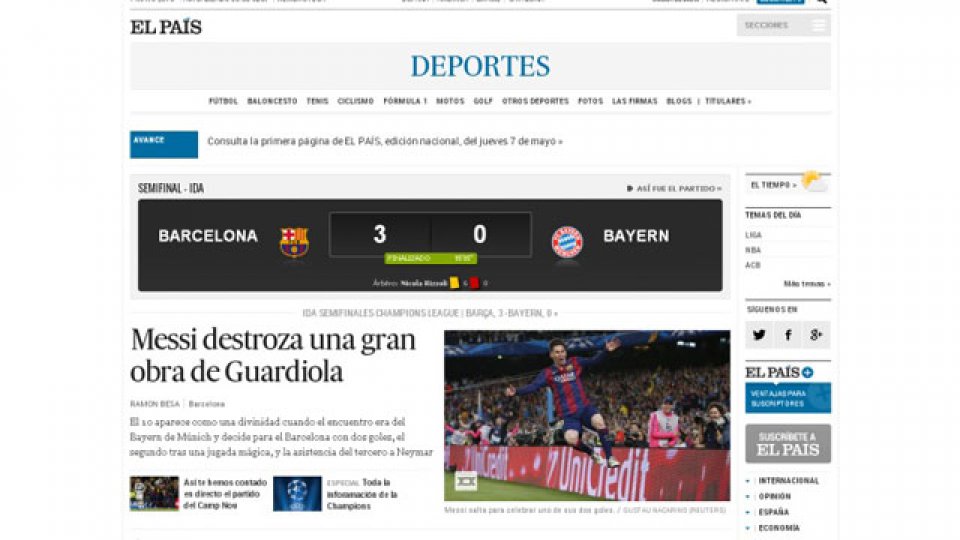 fue tapa en los principales medios europeos.