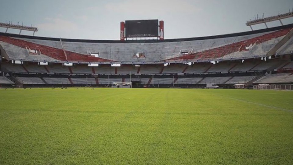 El Monumental listo para el gran choque de esta noche.
