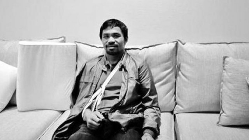 El boxeador filipino se sometió a una cirugía por un problema en su hombro.