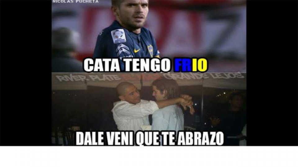 El Cata Díaz, Gago y la foto de la polémica para las burlas de River.