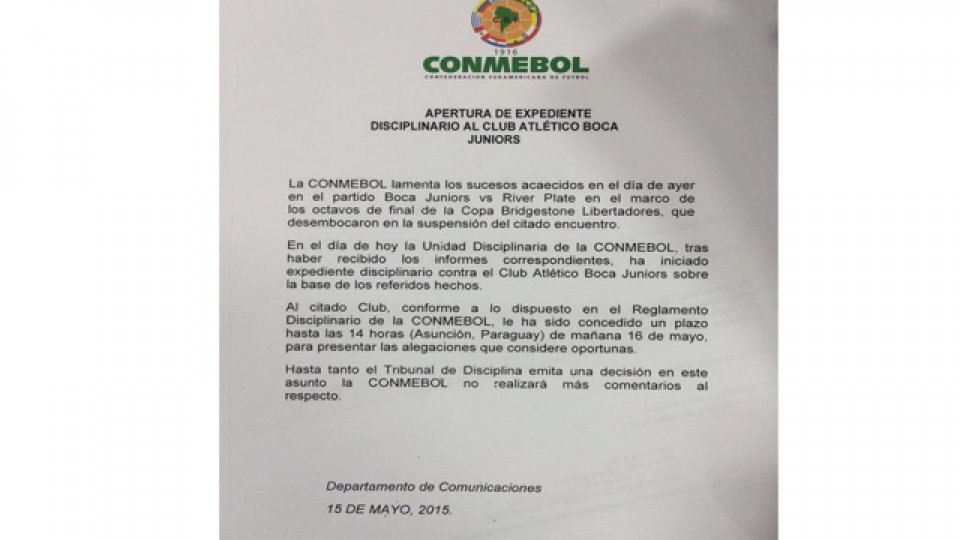 El comunicado de prensa anunciando que mañana habrá una resolución oficial.