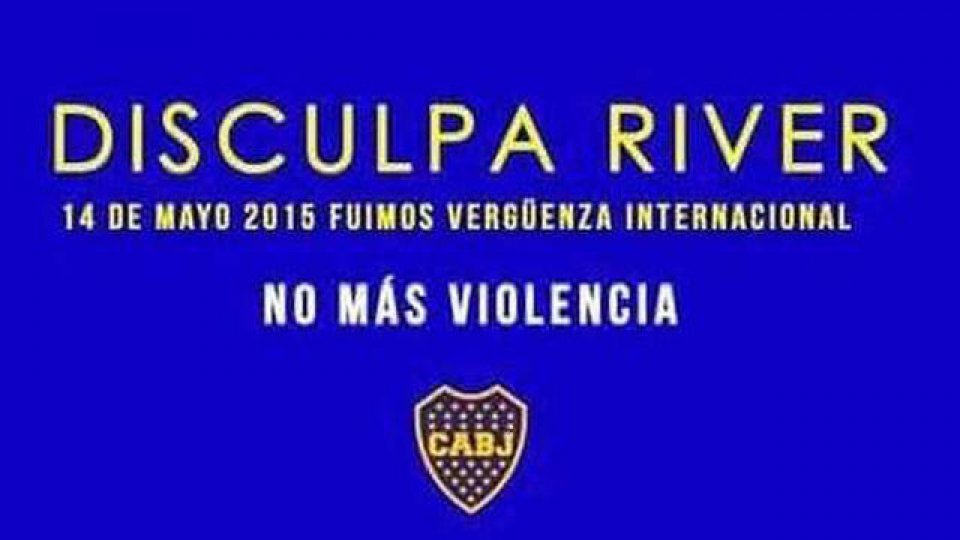 La imagen que se viralizó en las redes sociales donde Boca se disculpa. La imagen que se viralizó en las redes sociales donde Boca se disculpa.