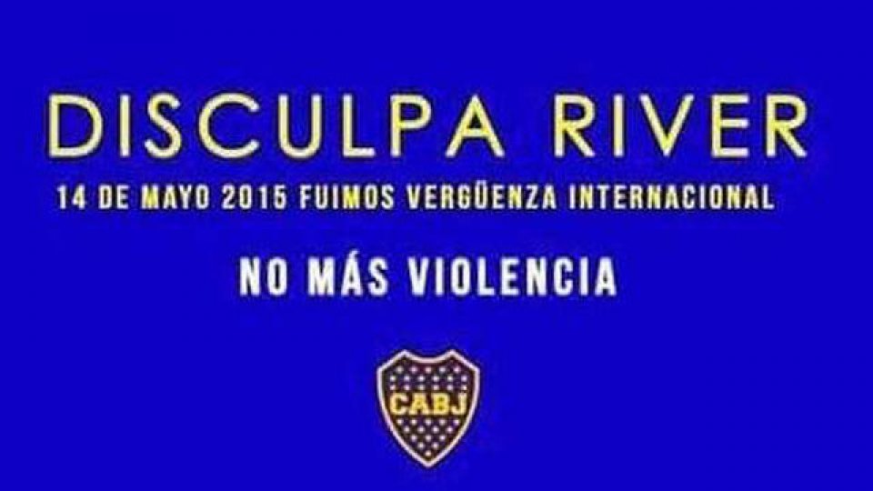 La imagen que se viralizó en las redes sociales donde Boca se disculpa.